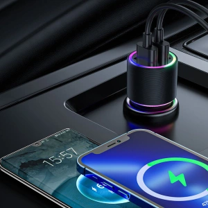 Hurtownia GSM - Autonabíječka Joyroom 2xUSB s podsvícením 24W černá (JR-CL10) - JYR365 - {ean13} - Hurt