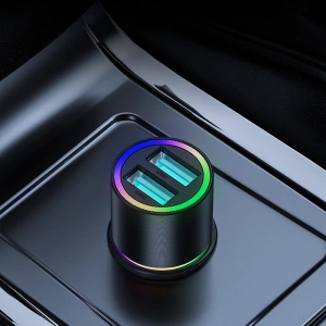 Hurtownia GSM - Autonabíječka Joyroom 2xUSB s podsvícením 24W černá (JR-CL10) - JYR365 - {ean13} - Hurt