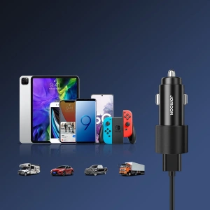 Hurtownia GSM - Autonabíječka Joyroom 2xUSB s podsvícením 24W černá (JR-CL10) - JYR365 - {ean13} - Hurt