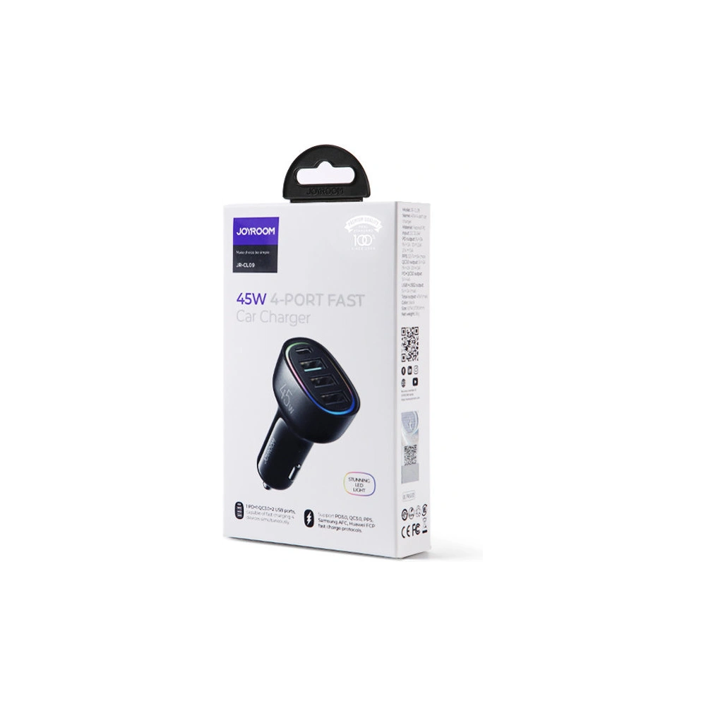 Hurtownia GSM - Încărcător auto Joyroom 4-port 45W negru (JR-CL09) - JYR380 - {ean13} - Hurt