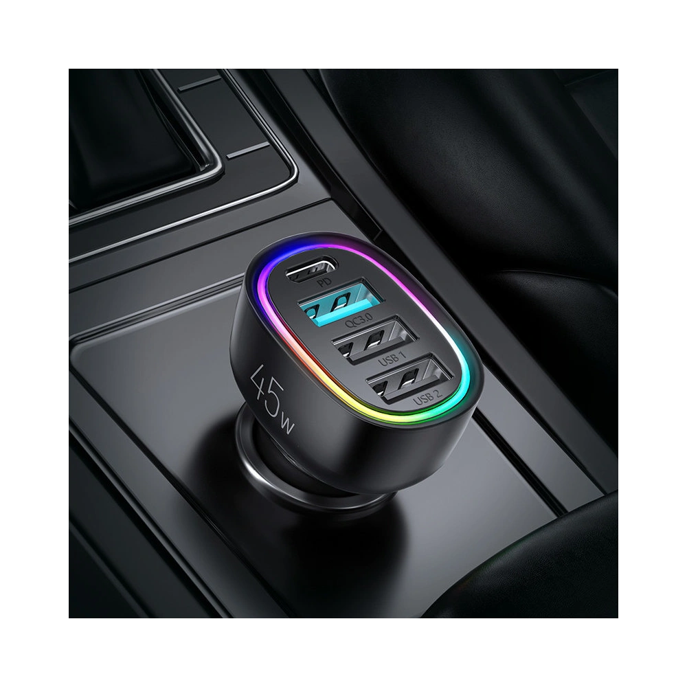 Hurtownia GSM - Încărcător auto Joyroom 4-port 45W negru (JR-CL09) - JYR380 - {ean13} - Hurt