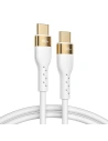Joyroom Liquid Silicone USB-C - USB-C charging / data cable PD 100W 1.2m white (S-1250N18-10)