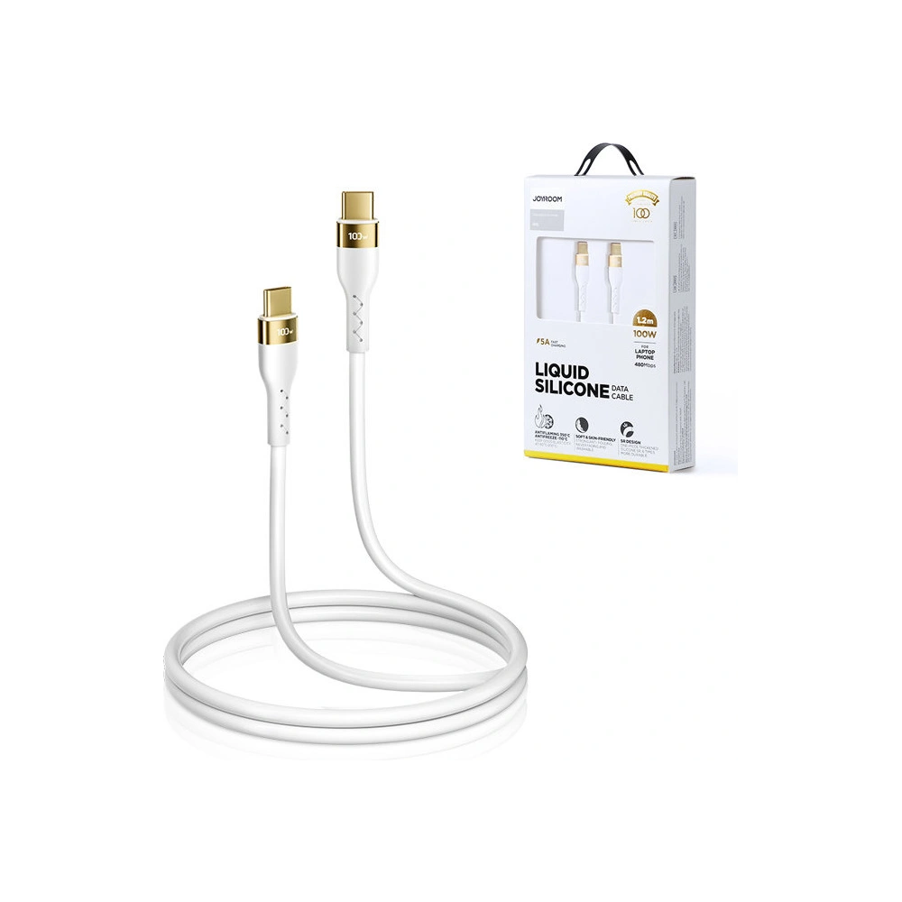 Hurtownia GSM - Kabel Joyroom Flüssigsilikon USB/USB-C PD 100W 1,2m weiß (S-1250N18-10) - JYR384 - {ean13} - Hurt