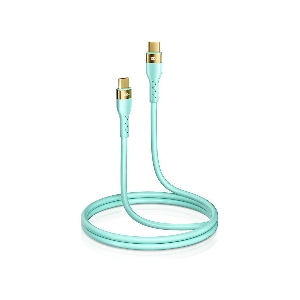 Hurtownia GSM - Kabel Joyroom Liquid Silicone USB/USB-C PD 100W 1,2m verde (S-1250N18-10) - JYR385 - {ean13} - Hurt