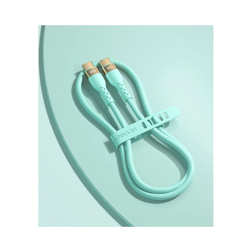 Wholesale Joyroom Liquid Silicone USB-C - USB-C charging / data cable PD 100W 1.2m green (S-1250N18-10) - JYR385 - {ean13} - Hurt