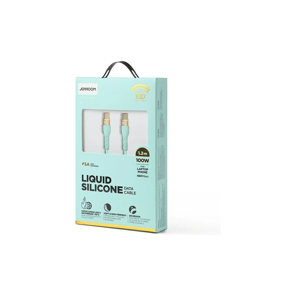 Hurtownia GSM - Kabel Joyroom Flüssigsilikon USB/USB-C PD 100W 1,2m grün (S-1250N18-10) - JYR385 - {ean13} - Hurt
