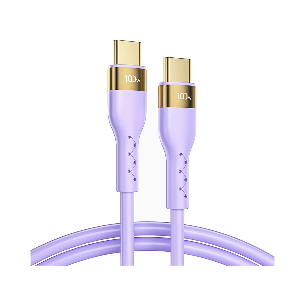 Hurtownia GSM - Kabel Joyroom Flüssigsilikon USB/USB-C PD 100W 1,2m lila (S-1250N18-10) - JYR386 - {ean13} - Hurt