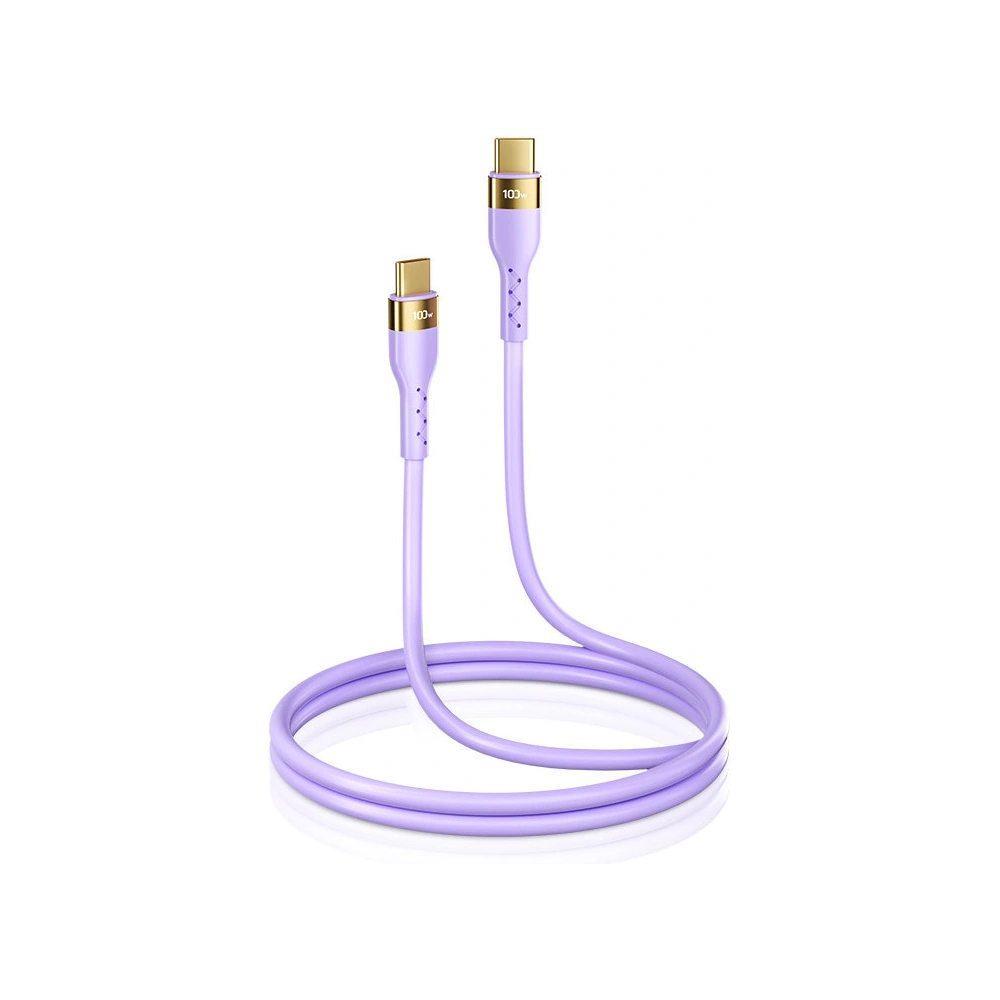 Hurtownia GSM - Kabel Joyroom Flüssigsilikon USB/USB-C PD 100W 1,2m lila (S-1250N18-10) - JYR386 - {ean13} - Hurt
