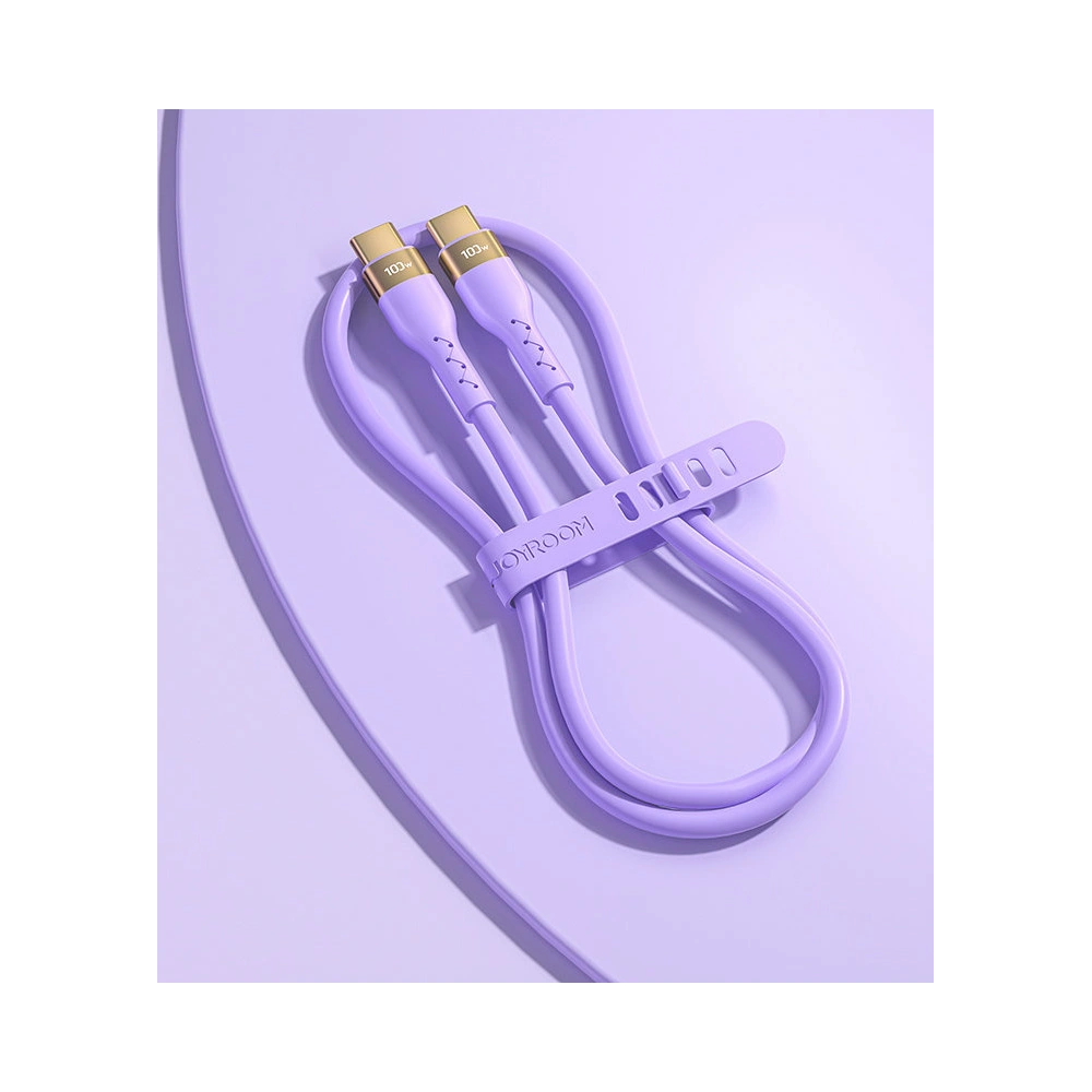 Hurtownia GSM - Kábel Joyroom Liquid Silicone USB/USB-C PD 100W 1,2m lila (S-1250N18-10) - JYR386 - {ean13} - Hurt
