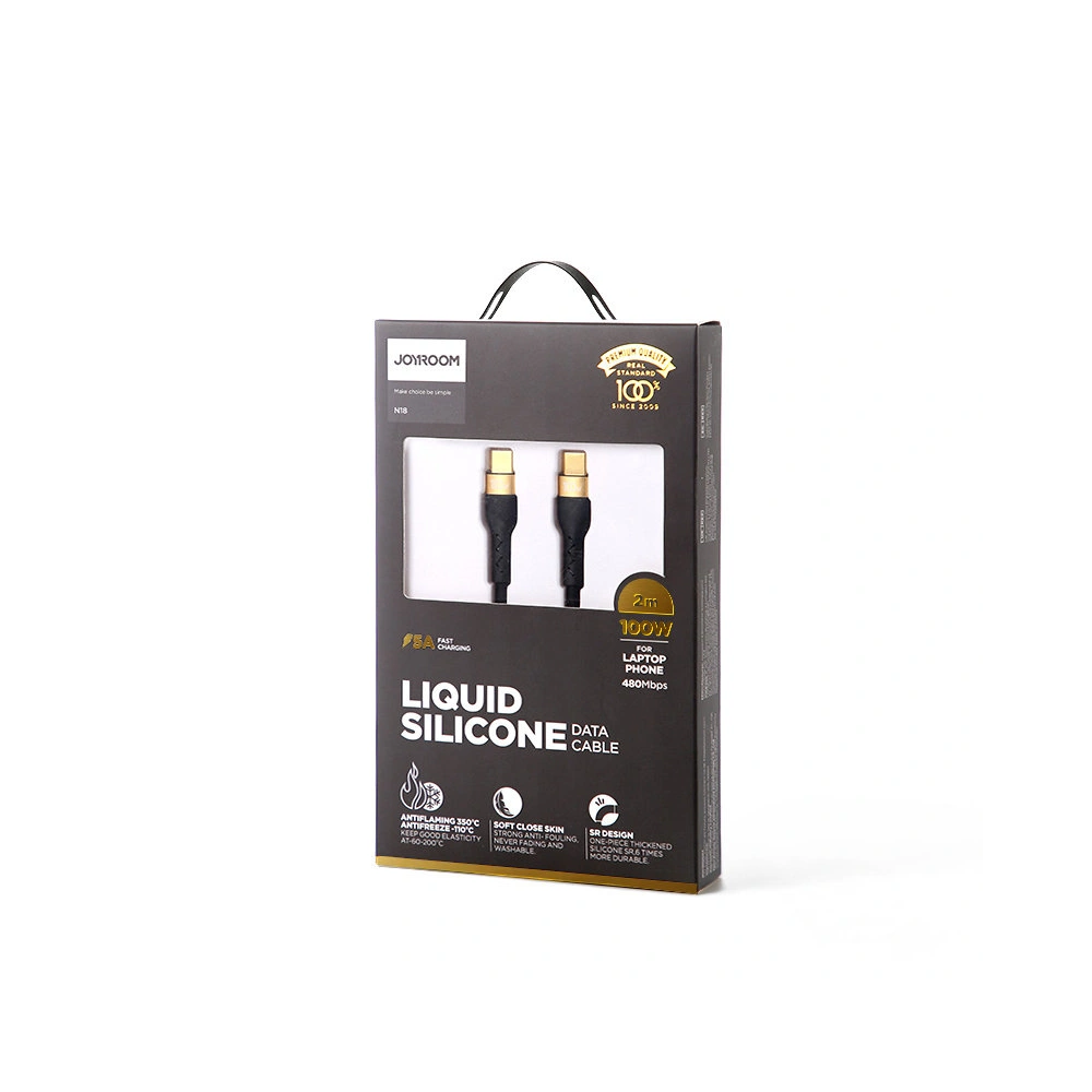 Hurtownia GSM - Kábel Joyroom Liquid Silicone USB/USB-C PD 100W 2m fekete (S-2050N18-10) - JYR388 - {ean13} - Hurt