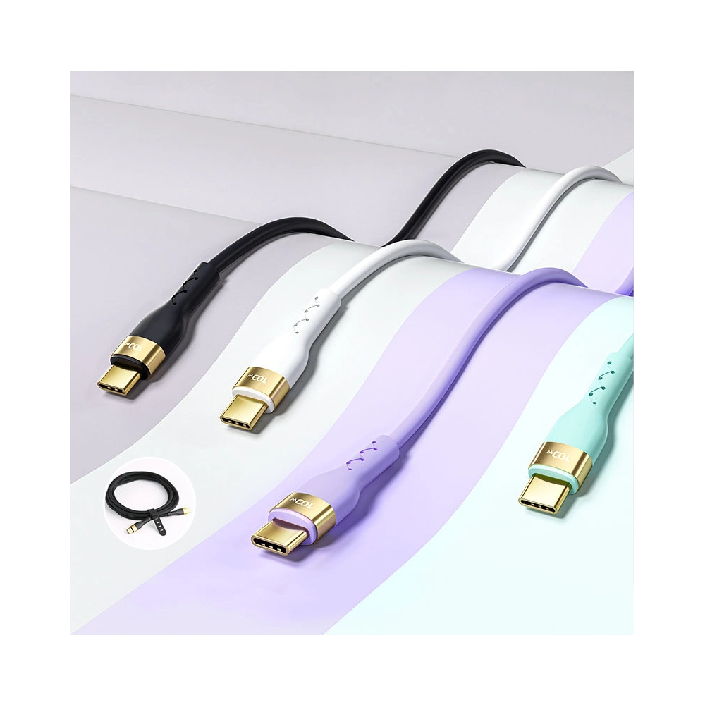 Hurtownia GSM - Kábel Joyroom Liquid Silicone USB/USB-C PD 100W 2m fekete (S-2050N18-10) - JYR388 - {ean13} - Hurt