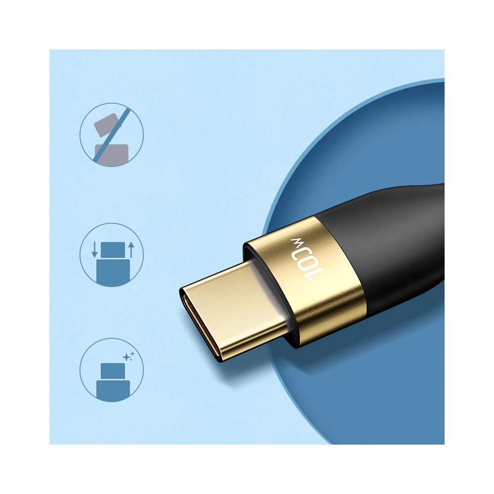 Hurtownia GSM - Kábel Joyroom Liquid Silicone USB/USB-C PD 100W 2m fekete (S-2050N18-10) - JYR388 - {ean13} - Hurt