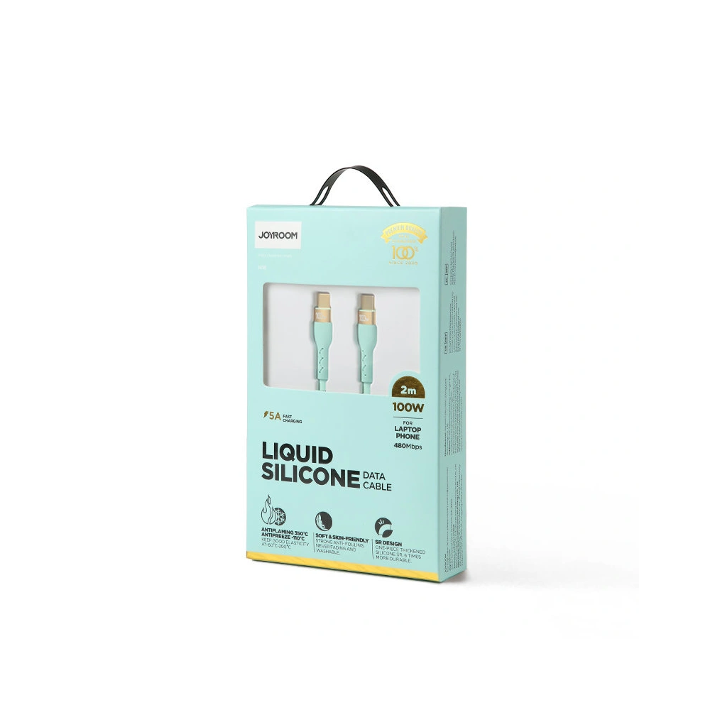 Hurtownia GSM - Kábel Joyroom Liquid Silicone USB/USB-C PD 100W 2m zöld (S-2050N18-10) - JYR389 - {ean13} - Hurt