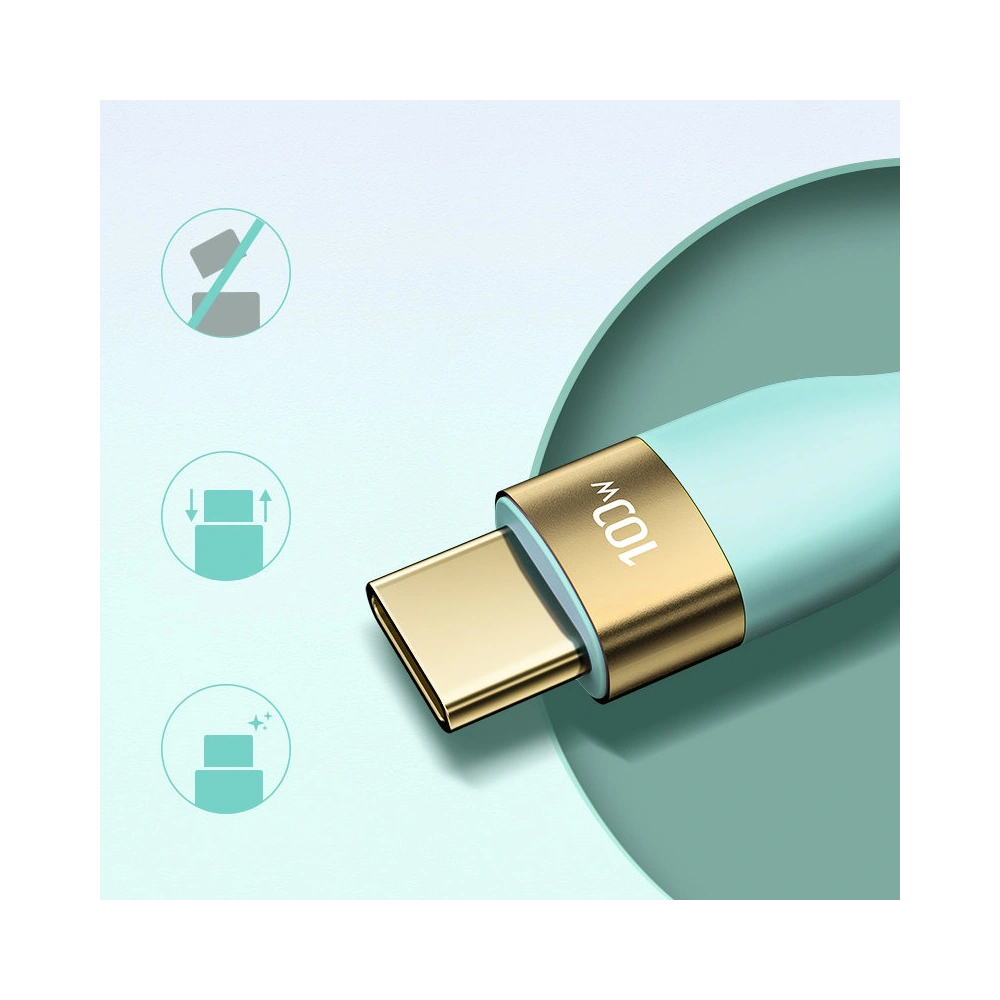 Hurtownia GSM - Kábel Joyroom Liquid Silicone USB/USB-C PD 100W 2m zöld (S-2050N18-10) - JYR389 - {ean13} - Hurt