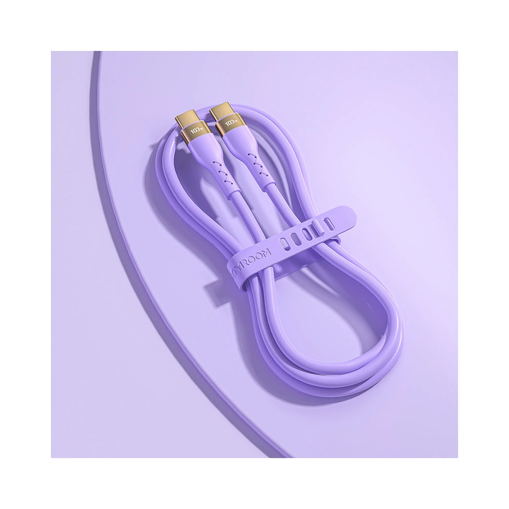 Hurtownia GSM - Kábel Joyroom Liquid Silicone USB/USB-C PD 100W 2m lila (S-2050N18-10) - JYR390 - {ean13} - Hurt