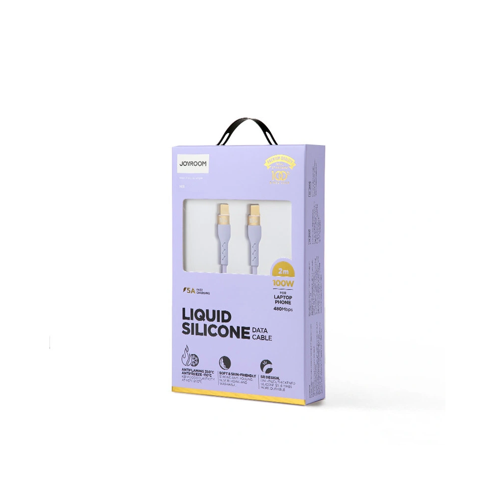 Hurtownia GSM - Kábel Joyroom Liquid Silicone USB/USB-C PD 100W 2m lila (S-2050N18-10) - JYR390 - {ean13} - Hurt