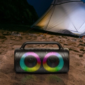 Wholesale Joyroom 5.1 wireless bluetooth speaker with LED color lighting black (JR-MW02) - JYR394 - {ean13} - Hurt