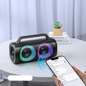 Wholesale Joyroom 5.1 wireless bluetooth speaker with LED color lighting black (JR-MW02) - JYR394 - {ean13} - Hurt
