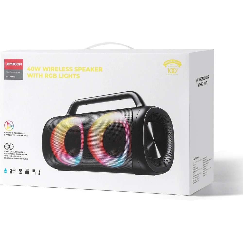 Hurtownia GSM - Bezdrátový reproduktor Joyroom Bluetooth 5.1 s barevným LED osvětlením černý (JR-MW02) - JYR394 - {ean13} - Hurt