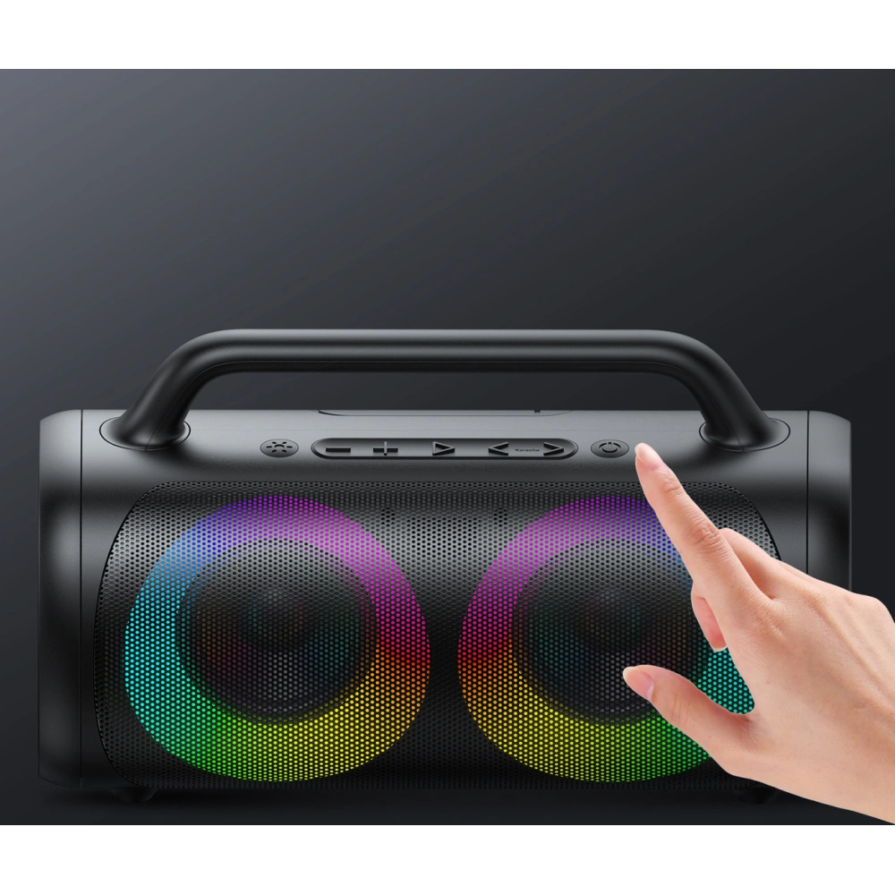 Hurtownia GSM - Difuzor wireless Joyroom Bluetooth 5.1 cu iluminare LED colorată negru (JR-MW02) - JYR394 - {ean13} - Hurt