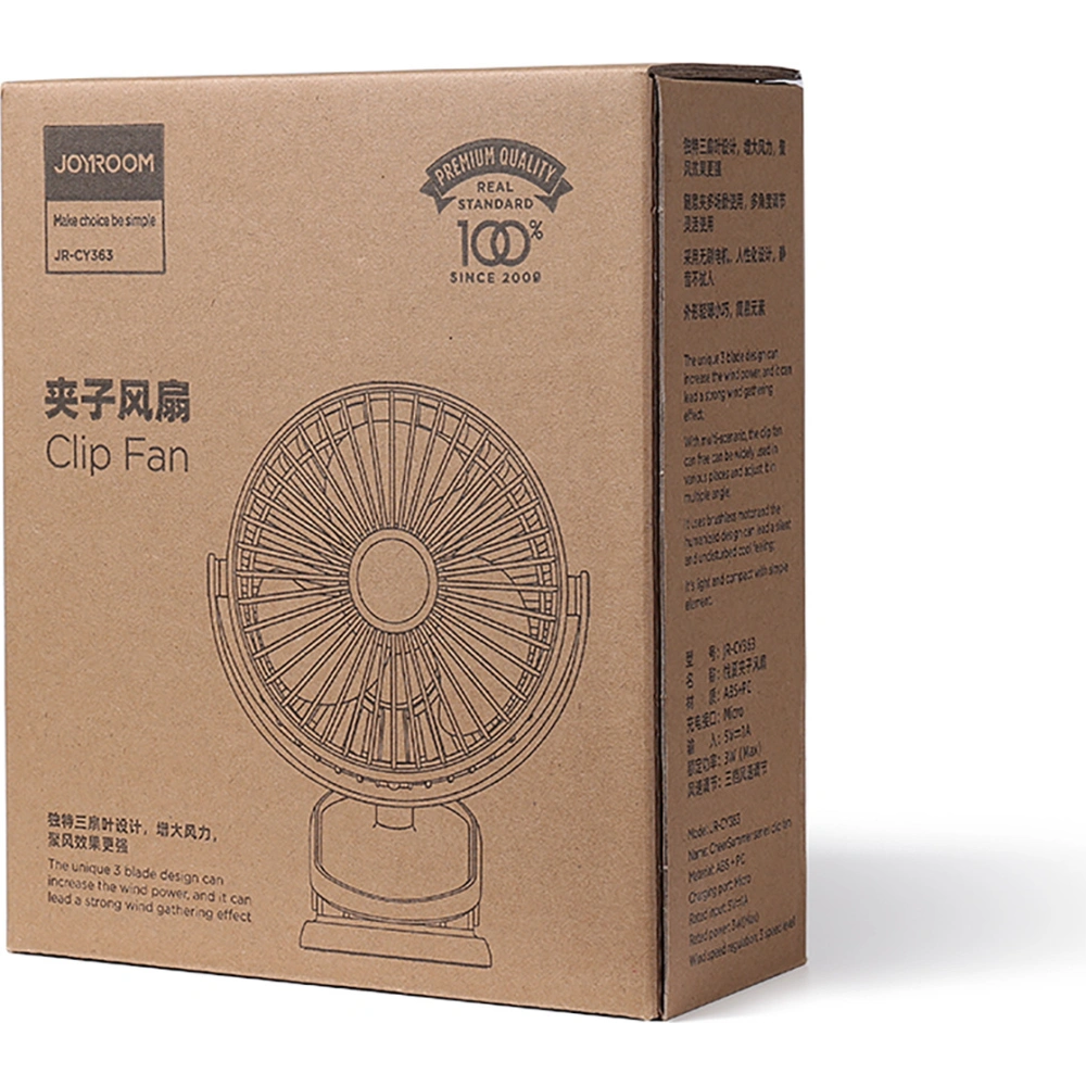 Hurtownia GSM - Tragbarer Tischventilator Joyroom CheerSummer schwarz (JR-CY363-black) - JYR398 - {ean13} - Hurt