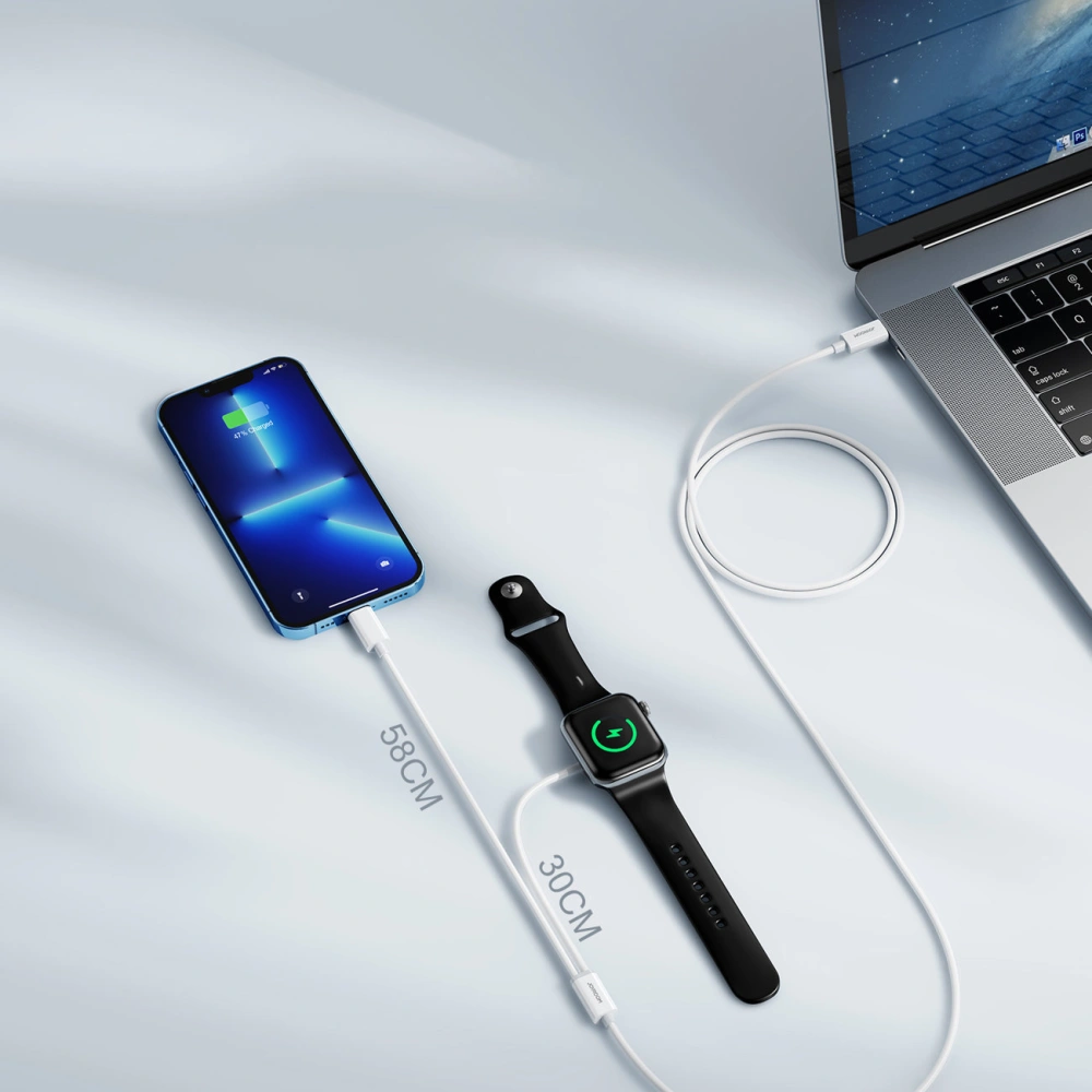 Hurtownia GSM - Kábel Joyroom USB-C 20W PD töltővel Apple Watch 1.5m fehér (S-IW005) - JYR414 - {ean13} - Hurt