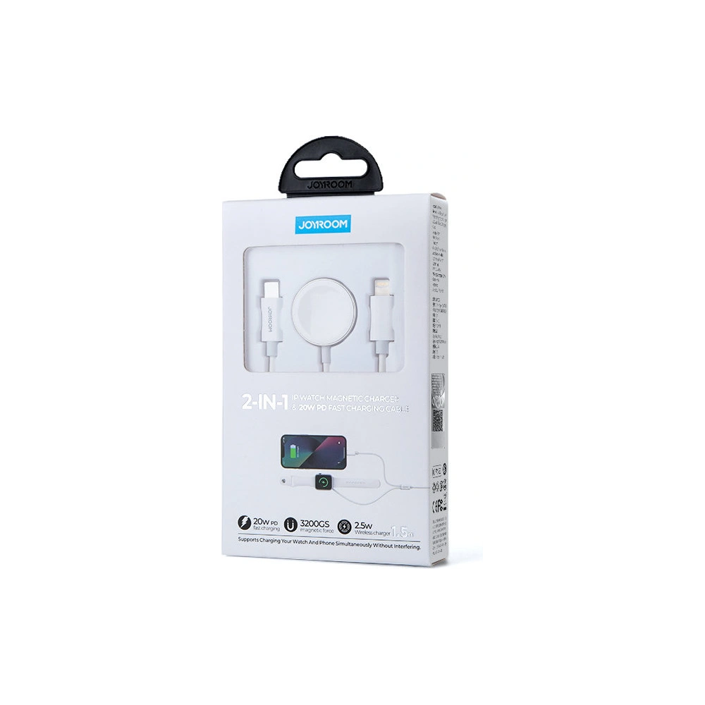 Hurtownia GSM - Kábel Joyroom USB-C 20W PD töltővel Apple Watch 1.5m fehér (S-IW005) - JYR414 - {ean13} - Hurt