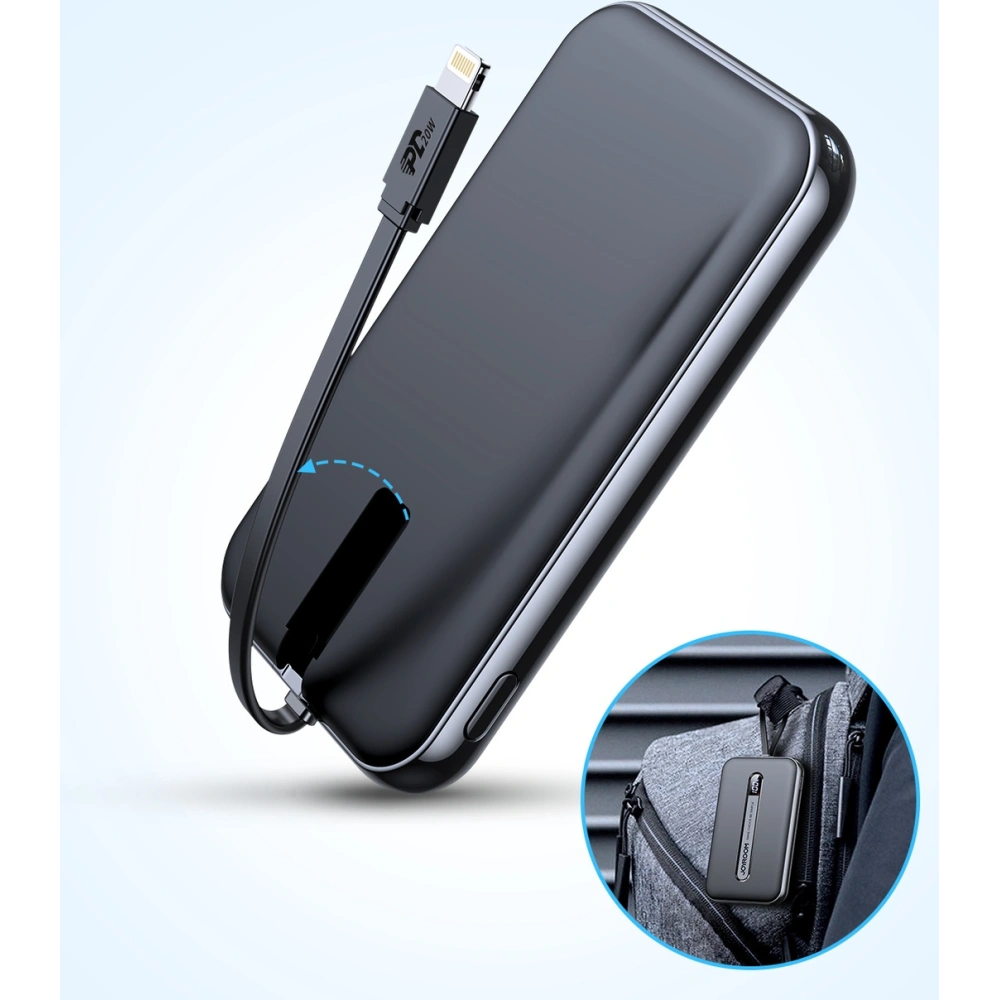 Hurtownia GSM - Powerbank Joyroom 20W 10000mAh PD QC 3.0 s integrovaným Lightning kabelem černý (JR-L001-lightning) - JYR419 - {ean13} - Hurt