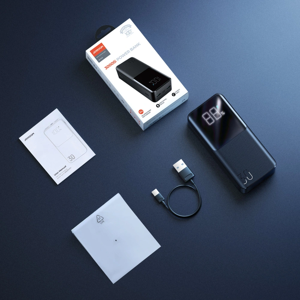 Hurtownia GSM - Powerbank Joyroom 15W 30000mAh PD QC 3.0 AFC czarny (JR-T015) - JYR422 - {ean13} - Hurt