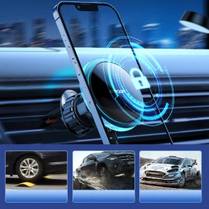 Wholesale Joyroom Car Holder Qi Wireless Charger 15W (MagSafe for iPhone Compatible) Car Mount Air Vent Silver (JR-ZS291) - JYR423 - {ean13} - Hurt