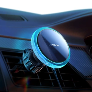 Wholesale Joyroom Car Holder Qi Wireless Charger 15W (MagSafe for iPhone Compatible) Car Mount Air Vent Silver (JR-ZS291) - JYR423 - {ean13} - Hurt