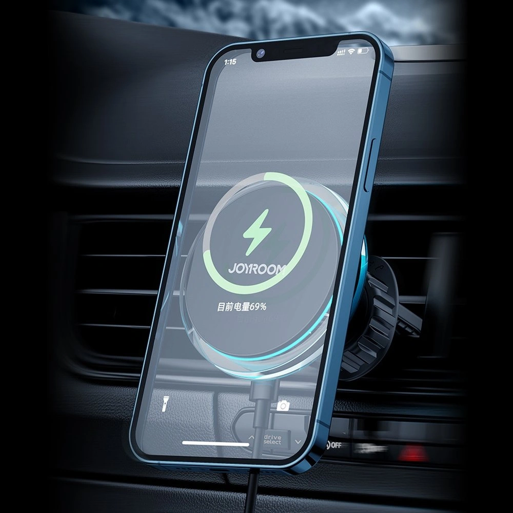 Hurtownia GSM - Autohalterung mit kabellosem Ladegerät Joyroom MagSafe Qi 15W für Lüftungsgitter silber (JR-ZS291) - JYR423 - {ean13} - Hurt