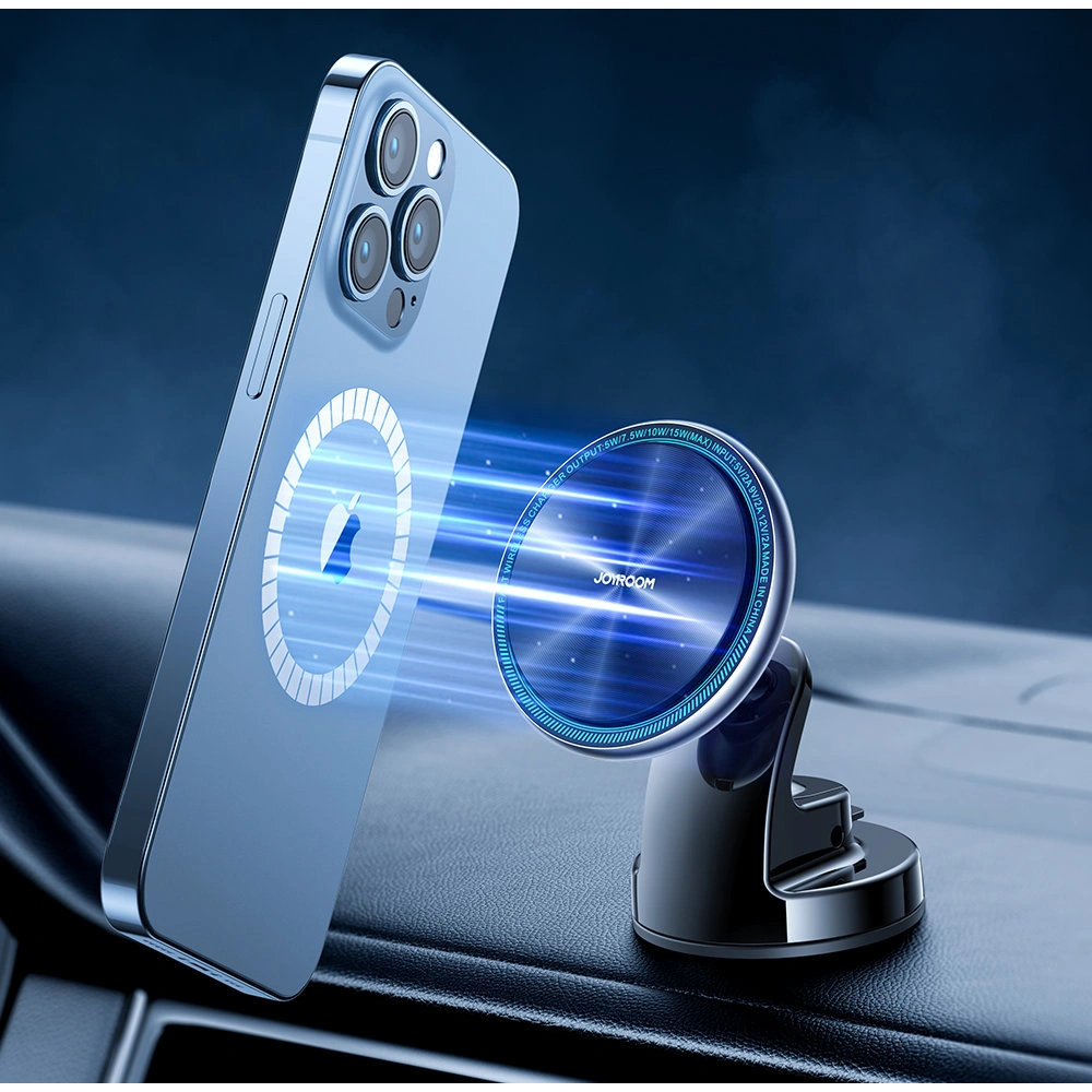 Wholesale Joyroom Car Magnetic Holder Qi Wireless Charger 15W (MagSafe for iPhone Compatible) for Dashboard Silver (JR-ZS290) - JYR425 - {ean13} - Hurt