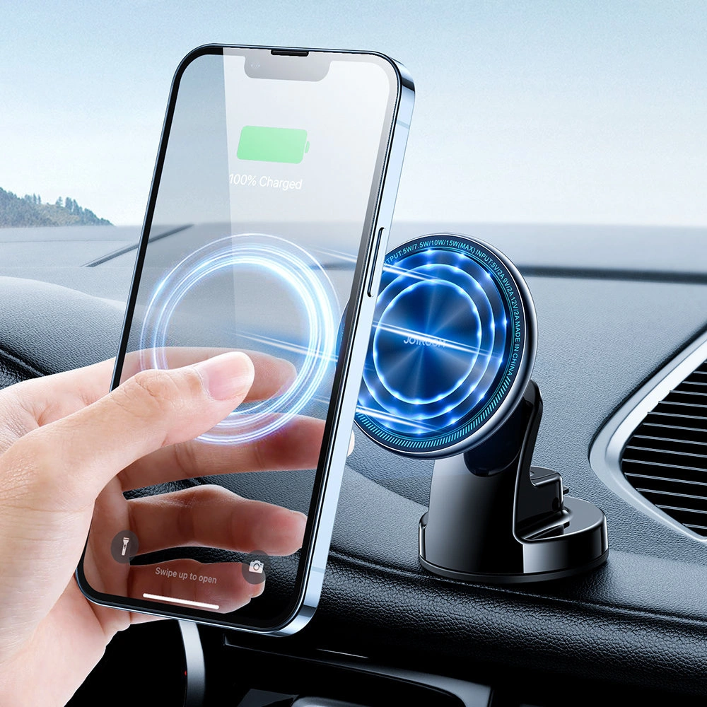 Wholesale Joyroom Car Magnetic Holder Qi Wireless Charger 15W (MagSafe for iPhone Compatible) for Dashboard Silver (JR-ZS290) - JYR425 - {ean13} - Hurt