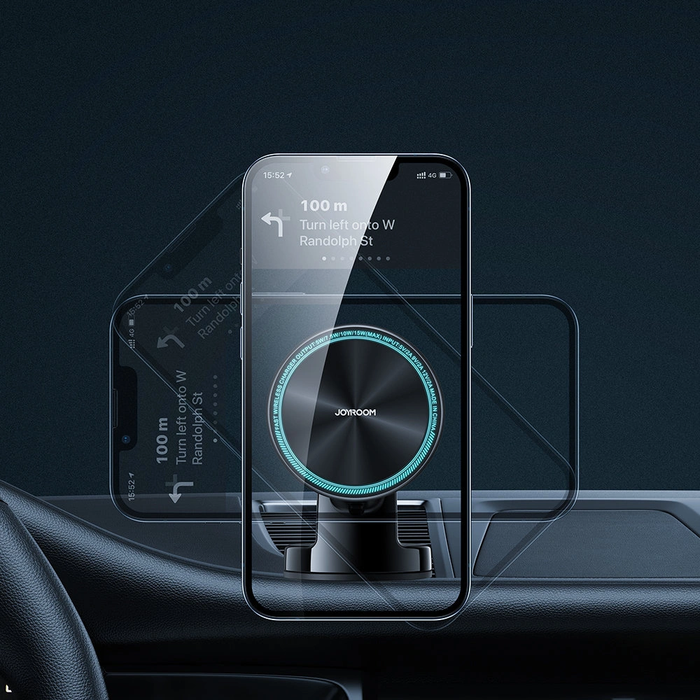 Wholesale Joyroom Car Magnetic Holder Qi Wireless Charger 15W (MagSafe for iPhone Compatible) for Dashboard Silver (JR-ZS290) - JYR425 - {ean13} - Hurt