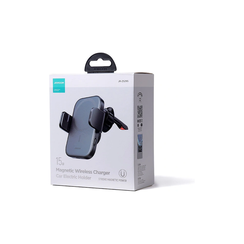Wholesale Joyroom Car Holder Qi Wireless Charger 15W (MagSafe for iPhone Compatible) for Car Mount Air Vent (JR-ZS295) - JYR426 - {ean13} - Hurt