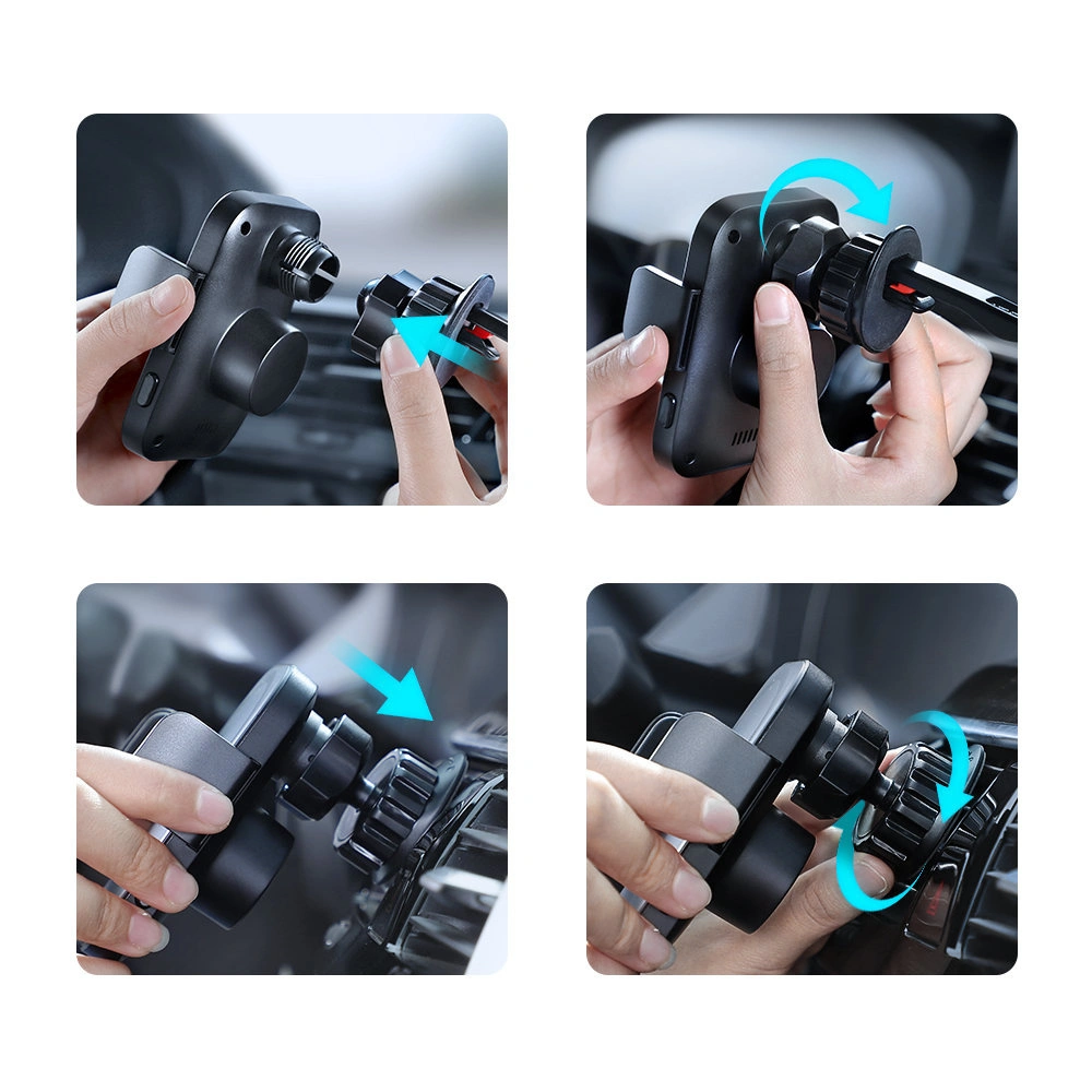 Wholesale Joyroom Car Holder Qi Wireless Charger 15W (MagSafe for iPhone Compatible) for Car Mount Air Vent (JR-ZS295) - JYR426 - {ean13} - Hurt