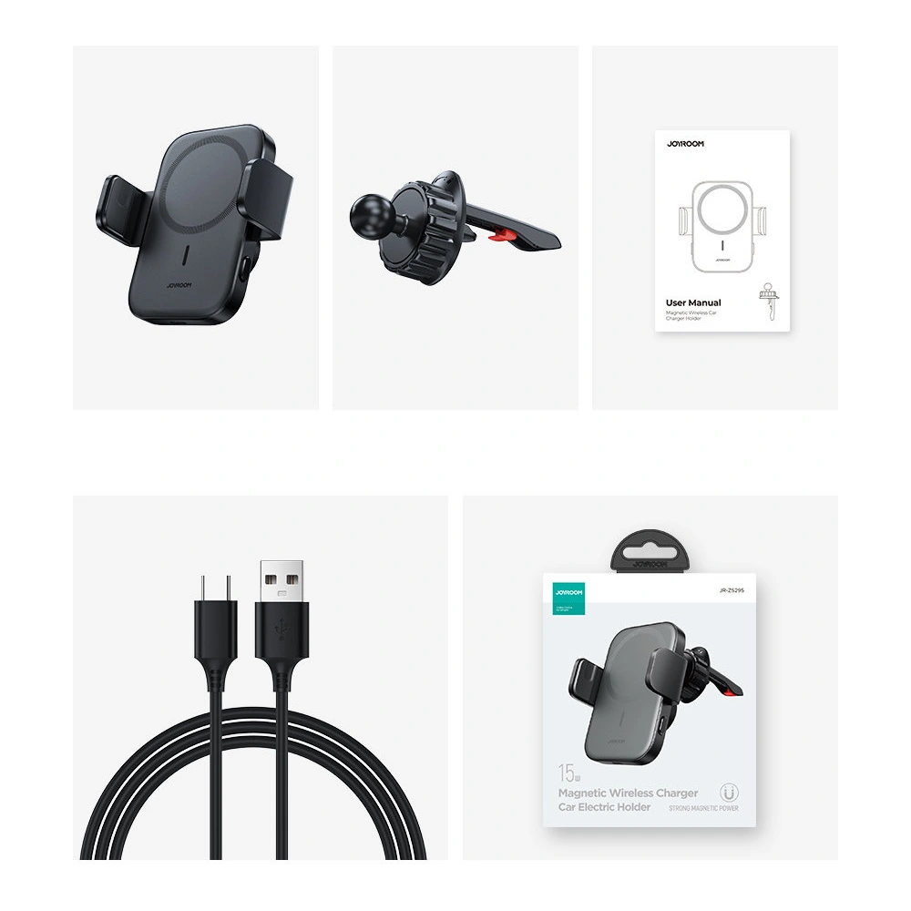 Hurtownia GSM - Upevnění do auta s bezdrátovou nabíječkou Joyroom MagSafe Qi 15W na mřížku ventilace (JR-ZS295) - JYR426 - {ean13} - Hurt