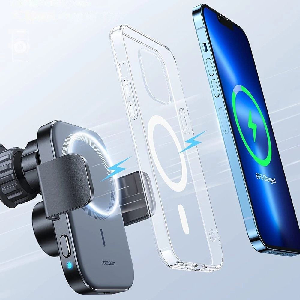 Wholesale Joyroom Car Holder Qi Wireless Charger 15W (MagSafe for iPhone Compatible) for Car Mount Air Vent (JR-ZS295) - JYR426 - {ean13} - Hurt