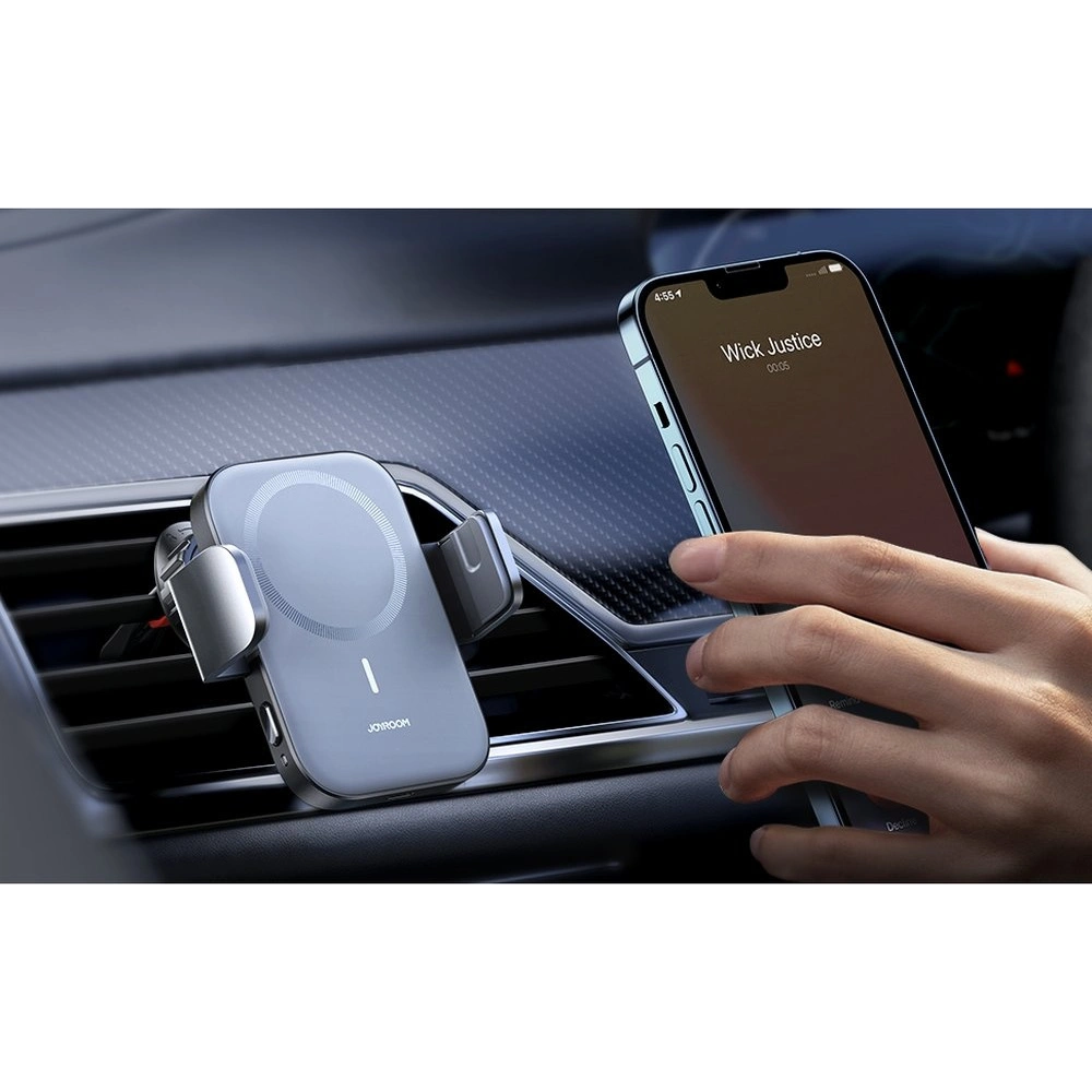 Wholesale Joyroom Car Holder Qi Wireless Charger 15W (MagSafe for iPhone Compatible) for Car Mount Air Vent (JR-ZS295) - JYR426 - {ean13} - Hurt