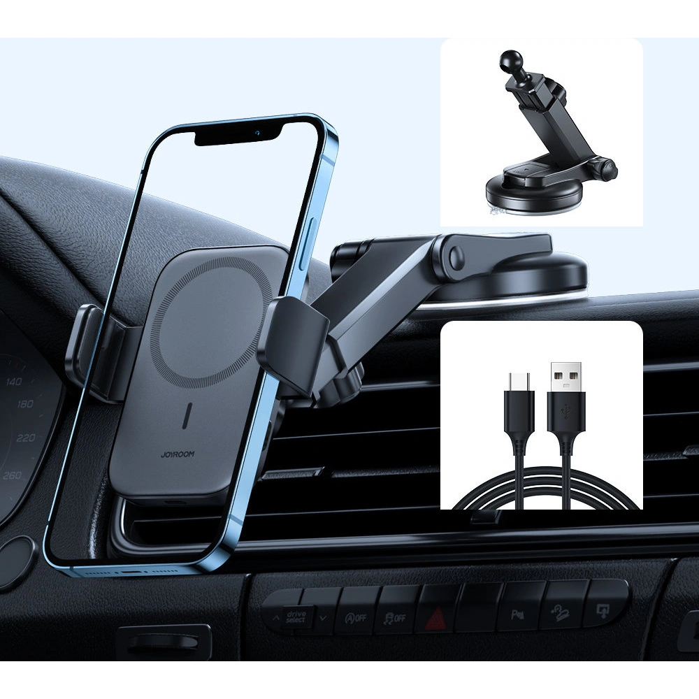 Hurtownia GSM - Suport auto cu încărcător wireless Joyroom MagSafe Qi 15W pentru tabloul de bord (JR-ZS295) - JYR427 - {ean13} - Hurt