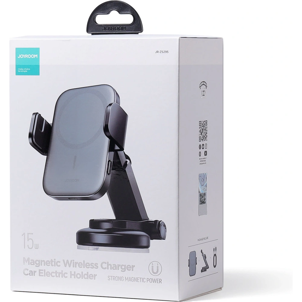Wholesale Joyroom Car Magnetic Holder Qi Wireless Charger 15W (MagSafe for iPhone Compatible) for Dashboard (JR-ZS295) - JYR427 - {ean13} - Hurt