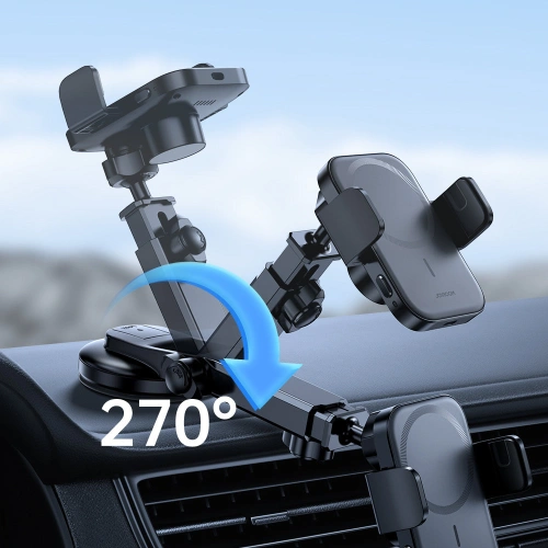 Uchwyt samochodowy z ładowarką bezprzewodową Joyroom MagSafe Qi 15W na deskę rozdzielczą (JR-ZS295)