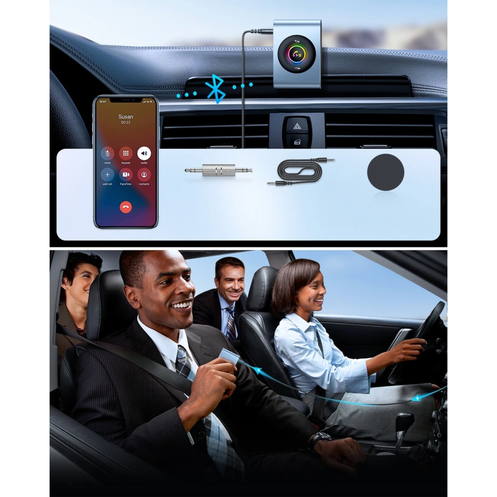 Hurtownia GSM - FM-Transmitter Joyroom Bluetooth 5.3 und Freisprecheinrichtung für AUX Mini Jack 3,5mm (JR-CB1) - JYR432 - {ean13} - Hurt