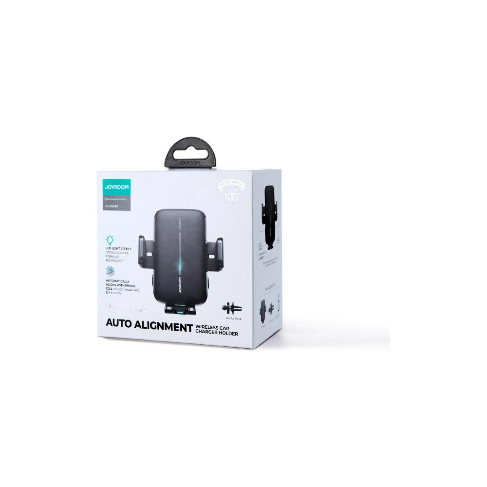 Wholesale Joyroom car holder with wireless charger 15W for air vent black (JR-ZS245 vent) - JYR433 - {ean13} - Hurt