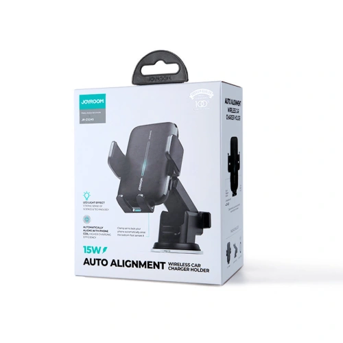 Uchwyt samochodowy z ładowarką bezprzewodową Joyroom 15W na kokpit deskę rozdzielczą czarny (JR-ZS245)