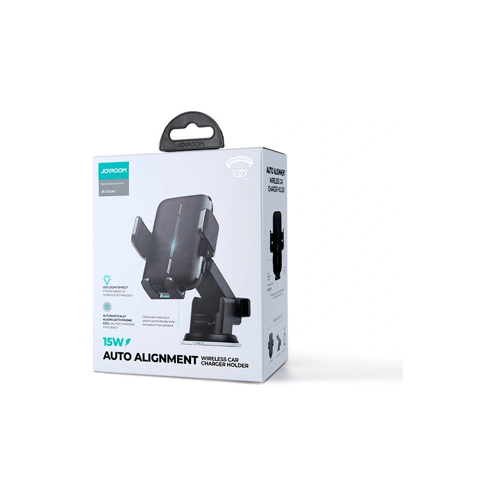 Wholesale Joyroom car holder with wireless charger 15W for cockpit dashboard black (JR-ZS245) - JYR434 - {ean13} - Hurt