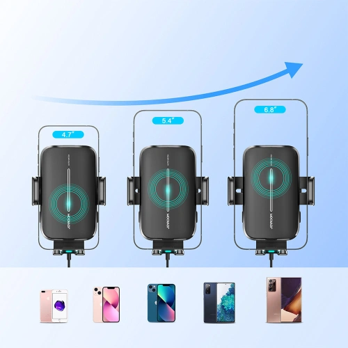Uchwyt samochodowy z ładowarką bezprzewodową Joyroom 15W na kokpit deskę rozdzielczą czarny (JR-ZS245)