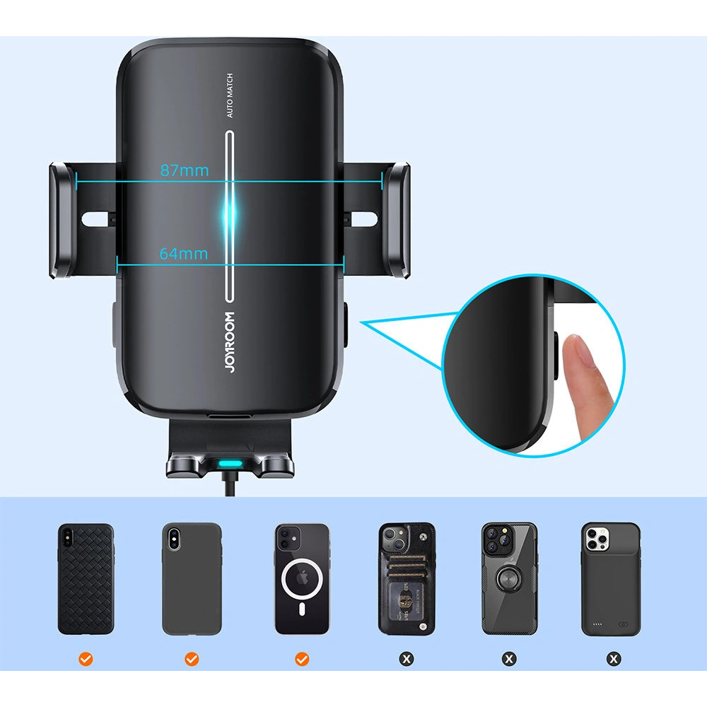 Wholesale Joyroom car holder with wireless charger 15W for cockpit dashboard black (JR-ZS245) - JYR434 - {ean13} - Hurt