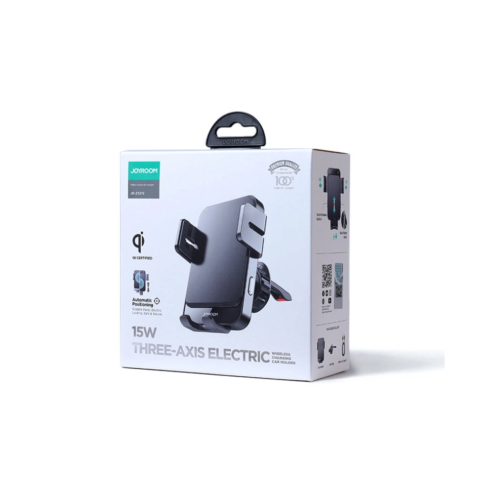 Hurtownia GSM - Automatischer Auto-Halter mit kabellosem Ladegerät Joyroom für Lüftungsgitter Qi 15W (JR-ZS219) - JYR444 - {ean13} - Hurt